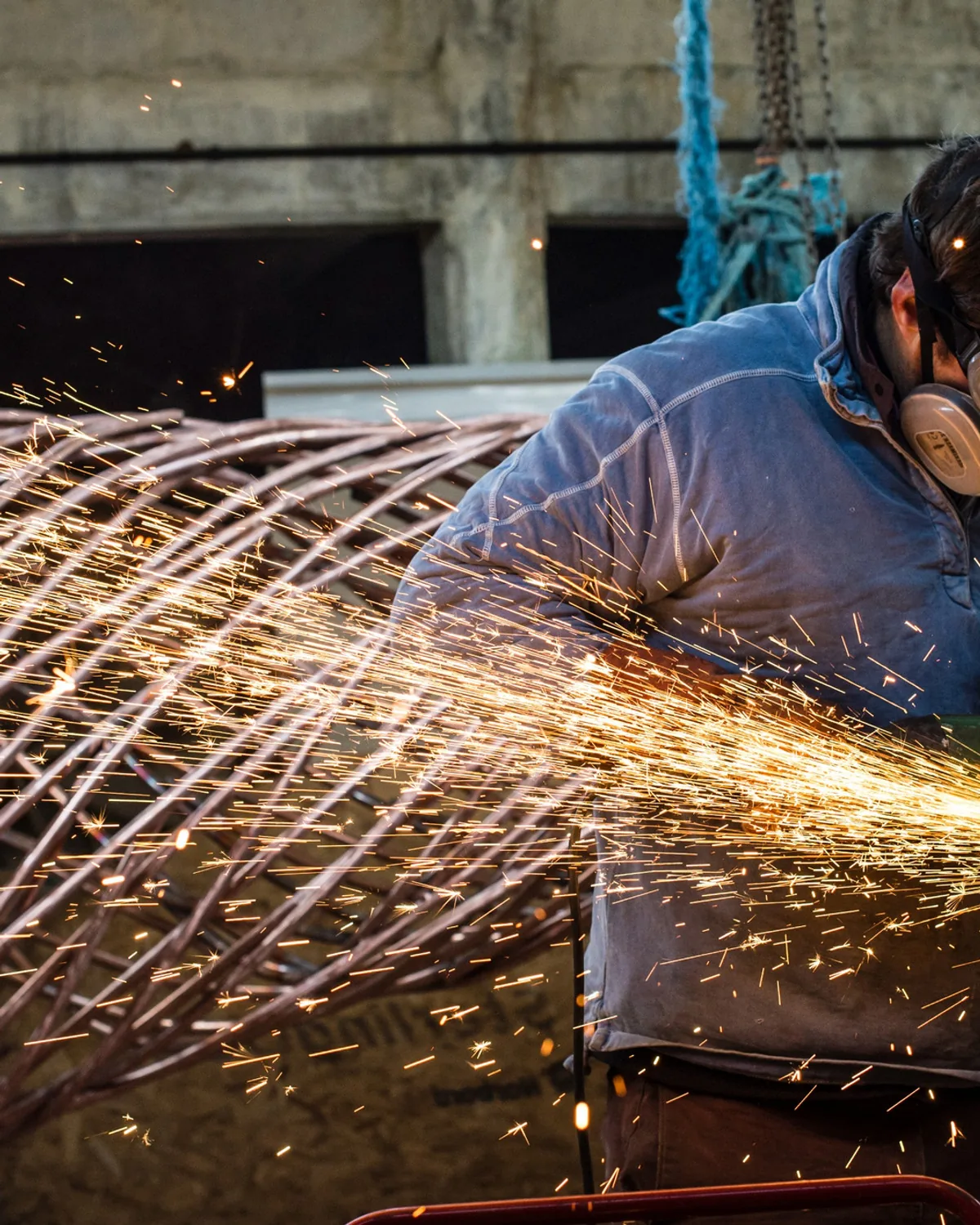 Giles Rayner at work in his Cotswolds workshop